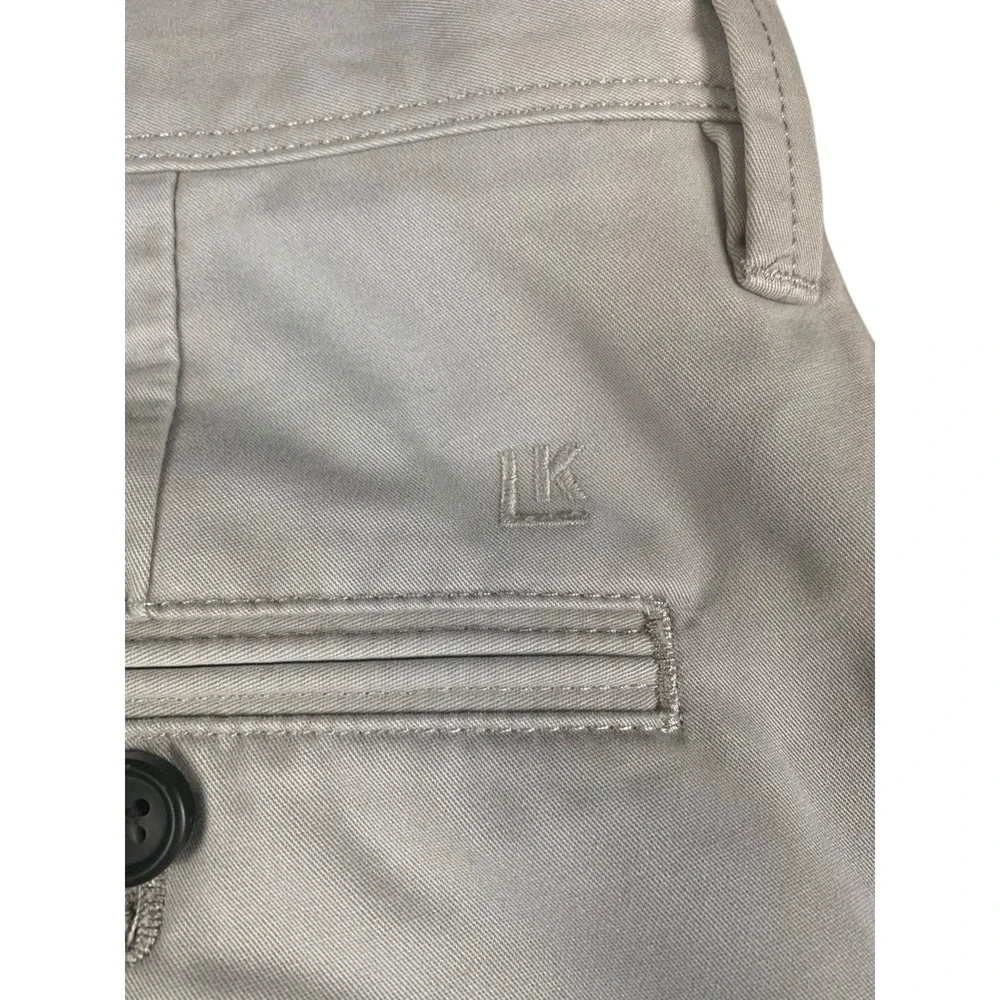 HAGGAR Life Khaki Mens Slim Fit Pants Gray Cotton Stretch 32x29‎